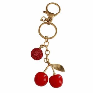 Red Cherry Bag Charm Keychain Purse Charm NEW